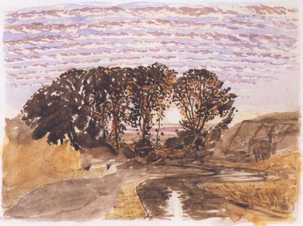 Samuel Palmer Study for The Watermill Spain oil painting art
